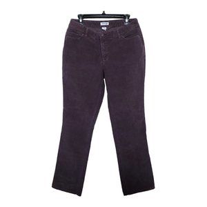 St John's Bay Corduroy Mid Rise Straight Jeans Purple Mauve Women's Size 12